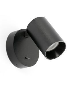 Aplique negro con interruptor STAN