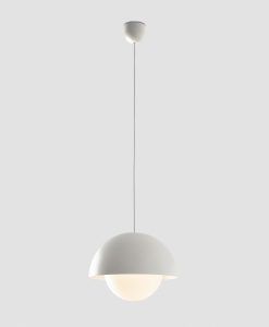Lámpara de techo blanca Ø30 cm MARISOL LED detalle luz
