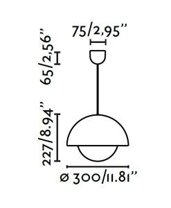 Lámpara de techo Ø30 cm MARISOL LED medidas