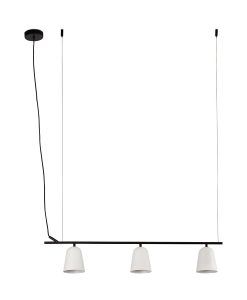 Lámpara lineal 3 luces blanca y negra STUDIO