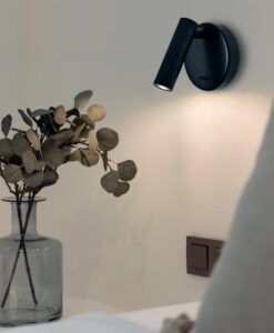 Aplique lector negro 3W luz cálida PREA LED ambiente