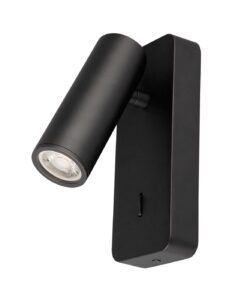 Aplique lector negro GU10 mini NOTTE