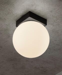 Aplique o plafón negro Ø 12 cm PUEBLA LED 2