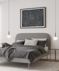 Colgante negro Ø 12 cm PUEBLA LED ambiente