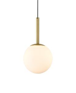 Colgante oro satinado Ø 12 cm PUEBLA LED detalles