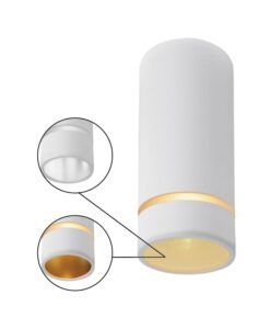 Foco de superficie blanco GU10 Ø 6 cm SPLIT S