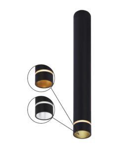 Foco de superficie negro mini GU10 Ø 4 cm SPLIT L