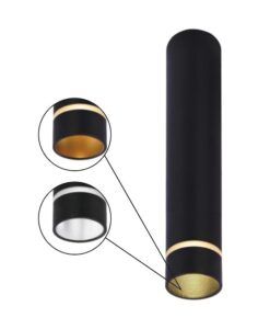 Foco de superficie negro mini GU10 Ø 4 cm SPLIT M