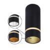Foco de superficie negro mini GU10 Ø 4 cm SPLIT S