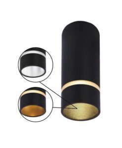 Foco de superficie negro mini GU10 Ø 4 cm SPLIT S