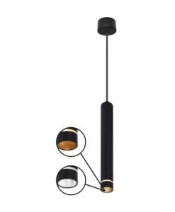 Lámpara colgante negra mini GU10 Ø 4 cm SPLIT detalles