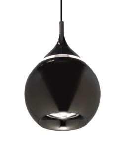 Lámpara negra perla 7W 3000K Ø 10 cm DROP LED detalles