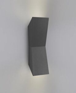 Aplique 2 luces gris oscura altura 24 cm KEOPS LED