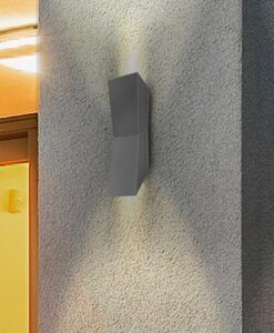 Aplique 2 luces gris oscura altura 24 cm KEOPS LED ambiente 2