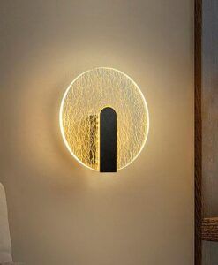 Aplique negro mate Ø 19 cm AURIS LED detalles
