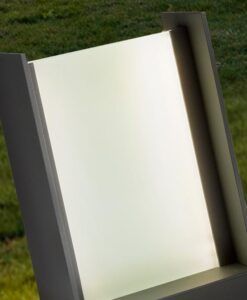 Baliza gris oscura altura 30 cm MATIA LED detalles