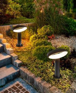 Baliza gris oscura altura 30 cm VILO LED detalles 2