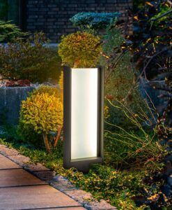 Baliza gris oscura altura 50 cm MATIA LED ambiente