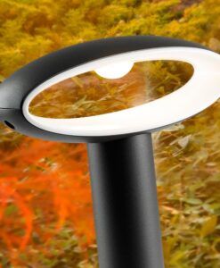 Baliza gris oscura altura 50 cm VILO LED detalles