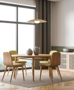 Lámpara colgante dorada Ø 46 cm LIDIA LED ambiente