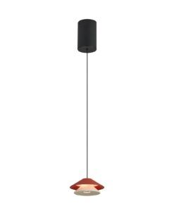 Lámpara colgante naranja y negro Ø 13 cm PICCOLA LED
