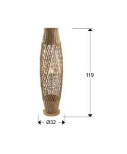 Lámpara de pie 119 cm altura x Ø 50 cm YAIZA-medidas