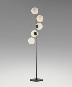 Lámpara de pie negra mate 159 cm altura 5 luces INOA