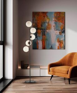 Lámpara de pie negra mate 159 cm altura 5 luces INOA ambiente