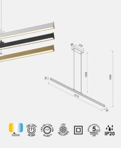 Lámpara 54W LINEAL LED medidas