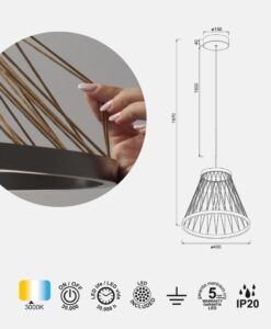 Lámpara Ø 40 cm SPIDER LED medidas