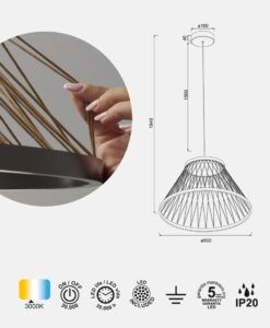 Lámpara Ø 60 cm SPIDER LED medidas