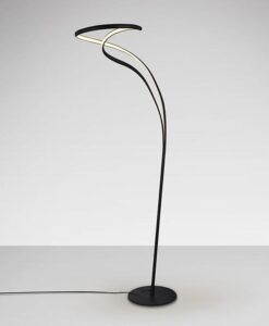 Lámpara regulable negra mate 160 cm altura DANZA LED