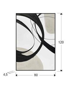 Pintura acrílica altura 120 cm x ancho 80 cm ACTIO II medidas
