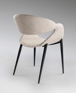 Sillón color piedra claro y negro mate H 81 cm GIRO 2