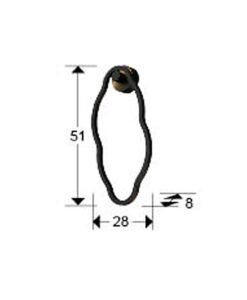 Aplique negro mate H 51 cm TONO LED medidas