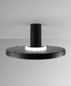Aplique o plafón negro Ø 30 cm STONE LED detalles