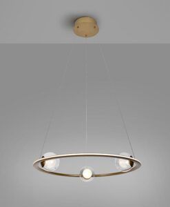 Lámpara color bronce 3 luces Ø 60 cm TIRSA LED
