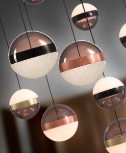 Lámpara de techo 13 luces Ø 80 cm ORBES LED detalles