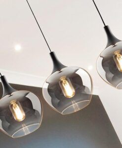 Lámpara negra 4 luces OPAZ detalles