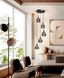 Lámpara negra 5 luces OPAZ ambiente