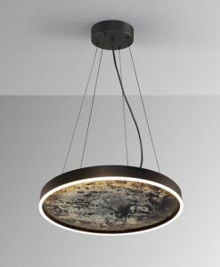 Lámpara negra Ø 60 cm STONE LED
