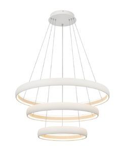Lámpara 3 aros 122W Ø 77 más 58 y 39 cm FLATS LED