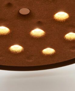 Lámpara color café Ø 52 cm ACUSTIC LED detalles
