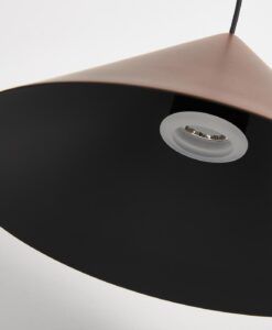 Lámpara color cobre 10W Ø 24 cm CONO LED detalles