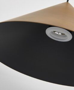 Lámpara color cuero 10W Ø 24 cm CONO LED detalles