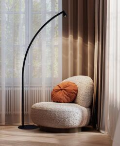 Lámpara de pie negra 5W 150 cm altura AFRICA LED ambiente