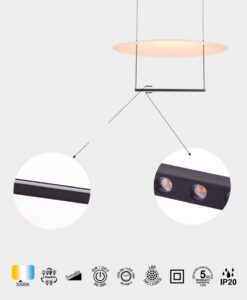 Lámpara negra SUN II LED detalles
