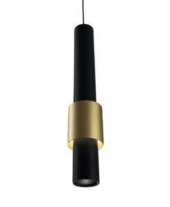 Lámpara negra y dorada 7W Ø 58 mm CLIFTON LED detalles