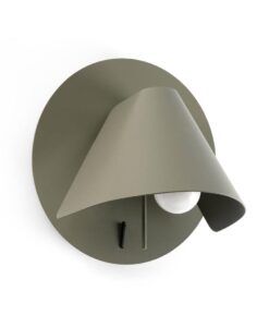 Aplique color gris musgo con interruptor NOON