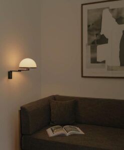 Aplique negro con brazo articulable DOME ambiente